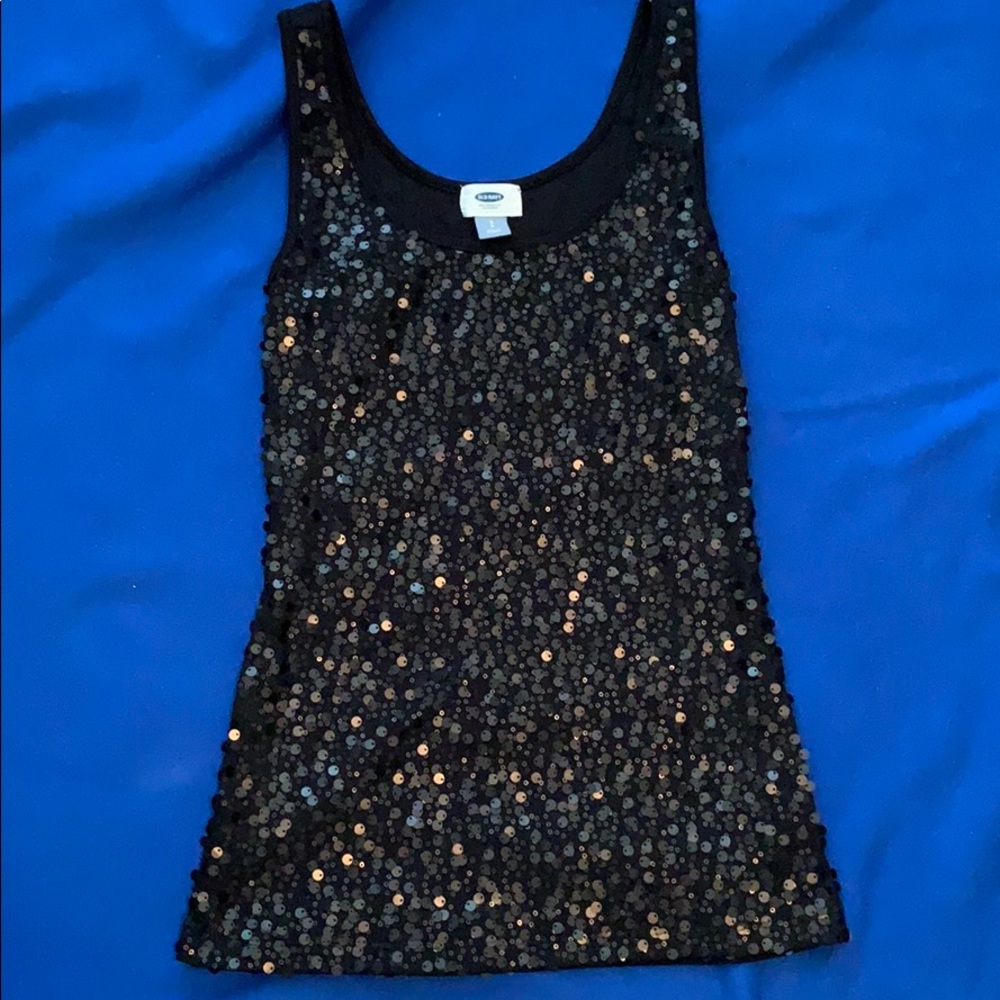 NWOT Black sequin tank